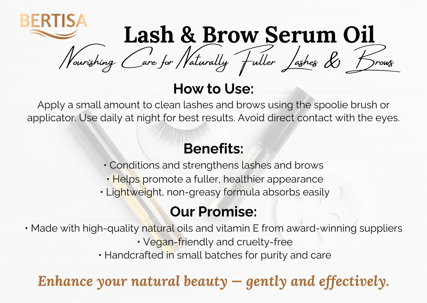 Lash & Brow Growth Serum - Nourishing Rosemary & Castor Oil Boost