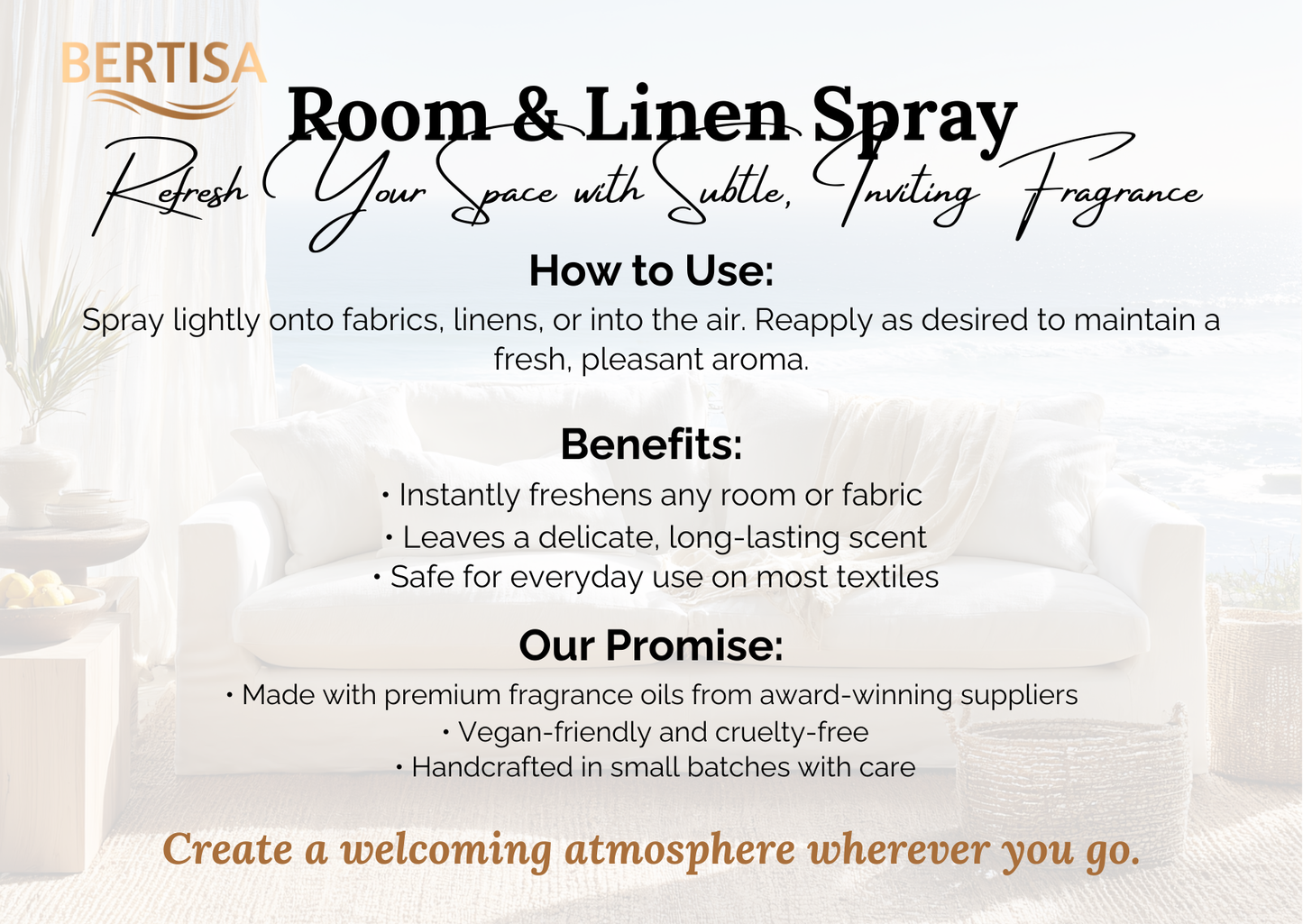 Room & Linen Mist – Premium Home Fragrance Spray