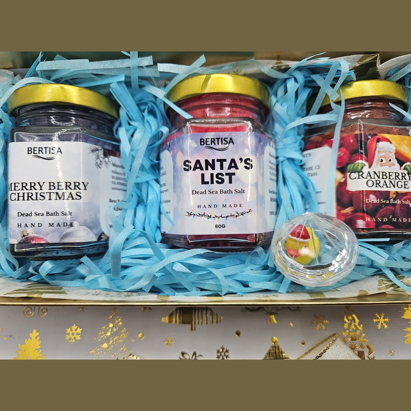Christmas Dead Sea Salt Bath Soaking Pamper Set Limited Edition