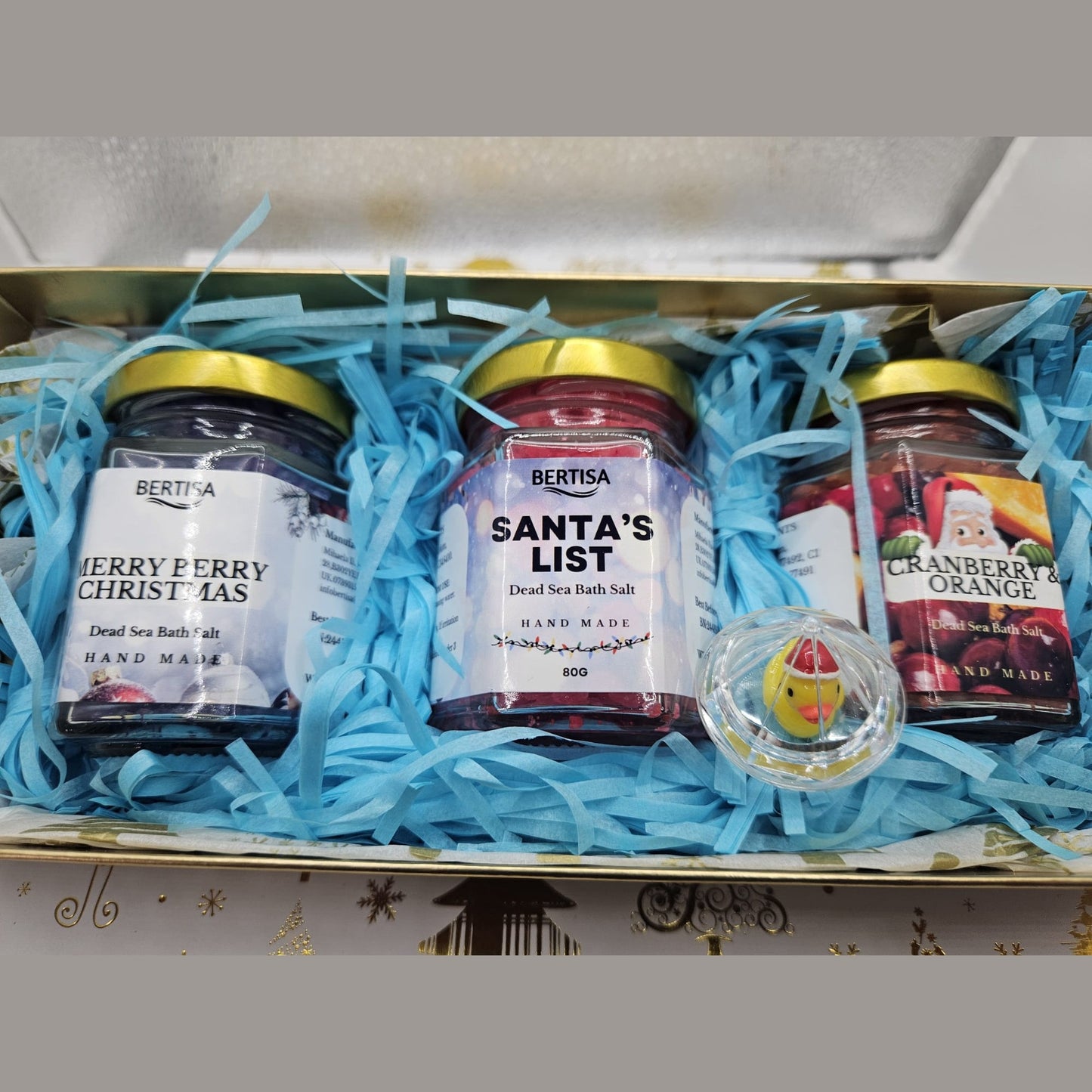 Christmas Dead Sea Salt Bath Soaking Pamper Set Limited Edition