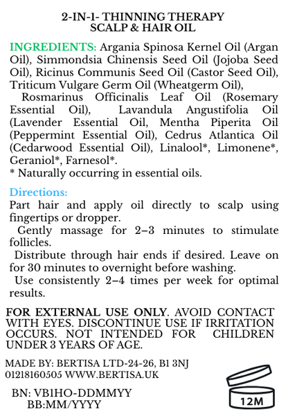 2 IN 1 THINNING THERAPY SCALP & HAIR OIL