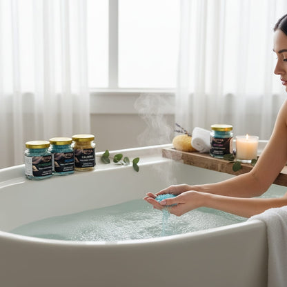 Wellness Therapy Himalayan Bath Salt Set – 5-Jar Soaking Salts Gift Box | Relaxation, Mood & Forest Therapy Collection