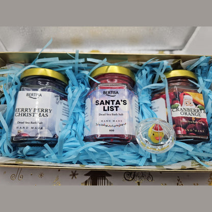 Christmas Dead Sea Salt Bath Soaking Pamper Set Limited Edition