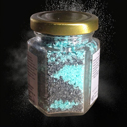 Black Cedar & Myrrh Foaming Bath Salts – Luxurious Woody Bath Soak | 80g