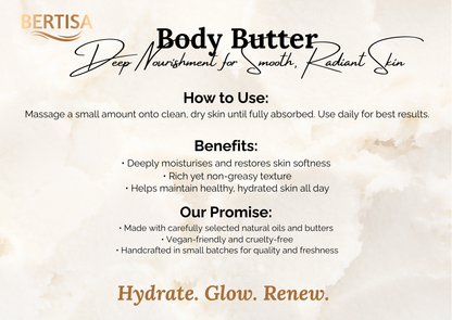 Crystal Rose Body Butter – Floral Whipped Moisture, 60g