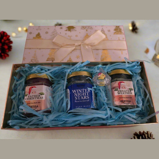Christmas Dead Sea Salt Bath Soaking Pamper Set - BERTISA