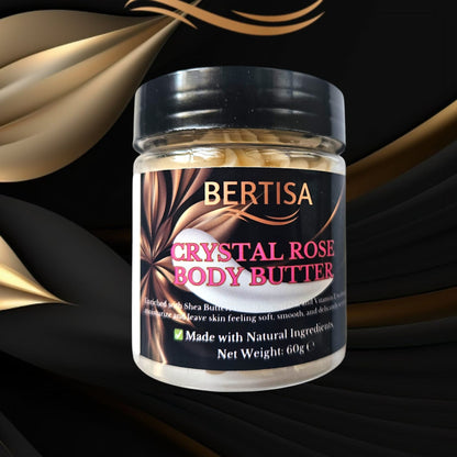 Crystal Rose Body Butter – Floral Whipped Moisture, 60g