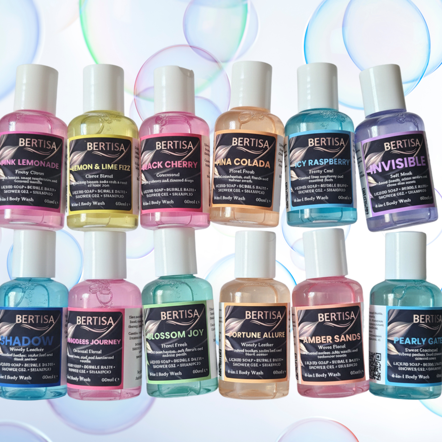 Travel Size Body Wash – 60ml | Perfume & Fruity Scents