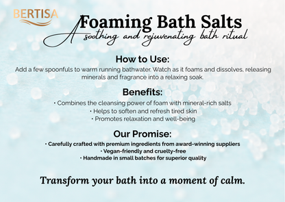 Black Cedar & Myrrh Foaming Bath Salts – Luxurious Woody Bath Soak | 80g