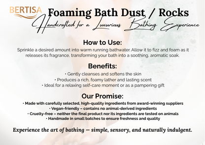 Black Cedar & Myrrh Bath Dust – Fizzing & Foaming Soak | 70g