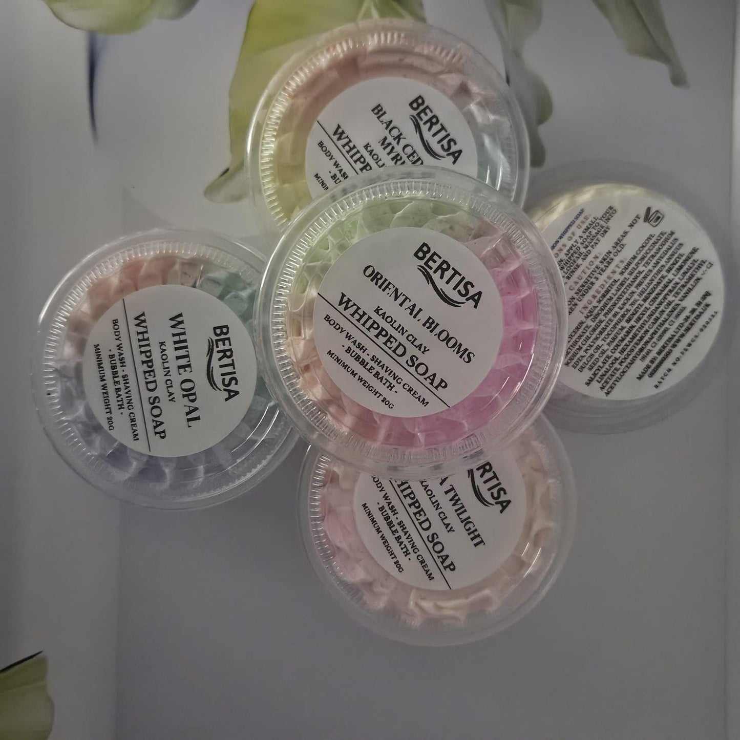 Whipped Soap Gift Box – 6 Kaolin Clay Soaps | Vegan, Scented, Travel Size, Shower & Shave