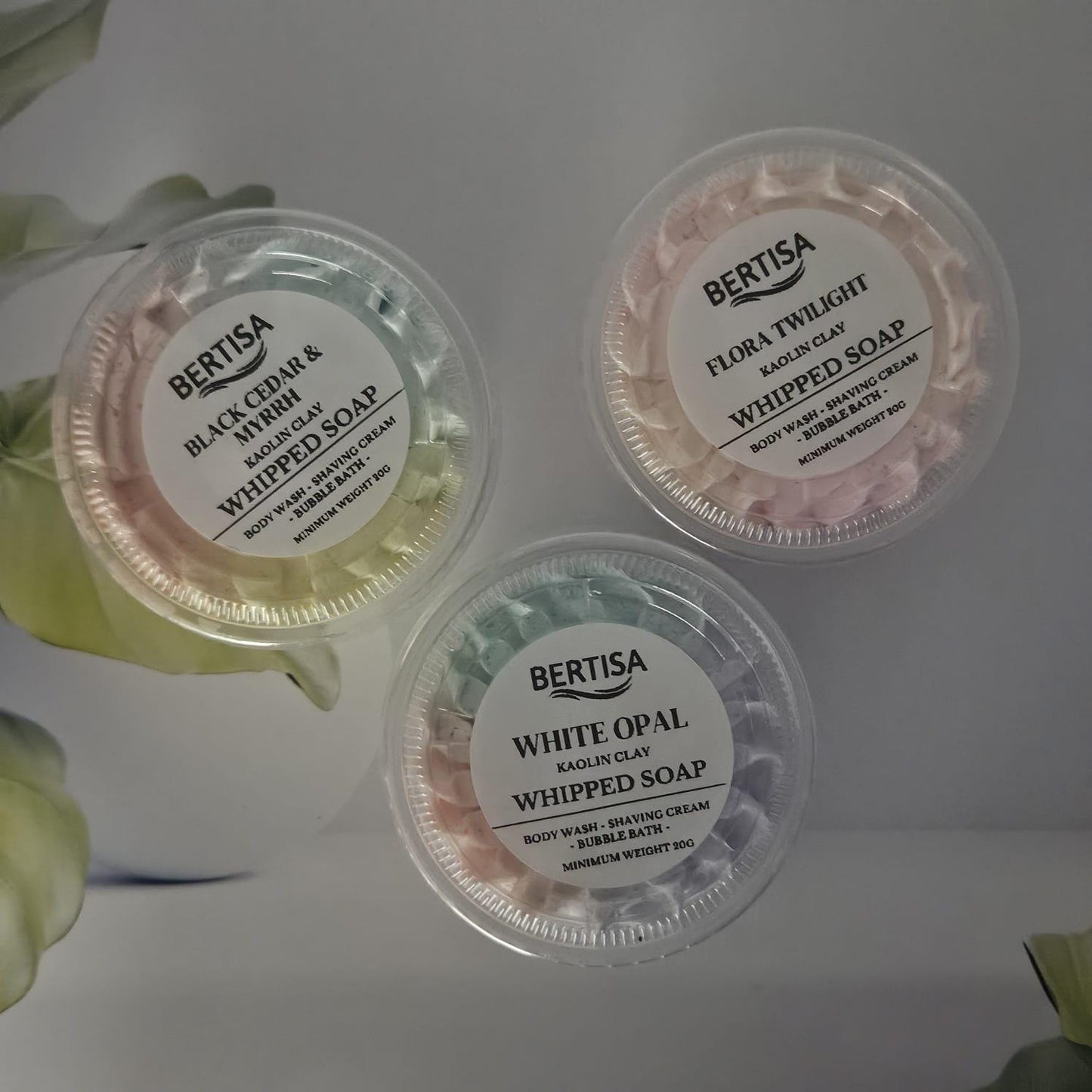 Whipped Soap Gift Box – 6 Kaolin Clay Soaps | Vegan, Scented, Travel Size, Shower & Shave